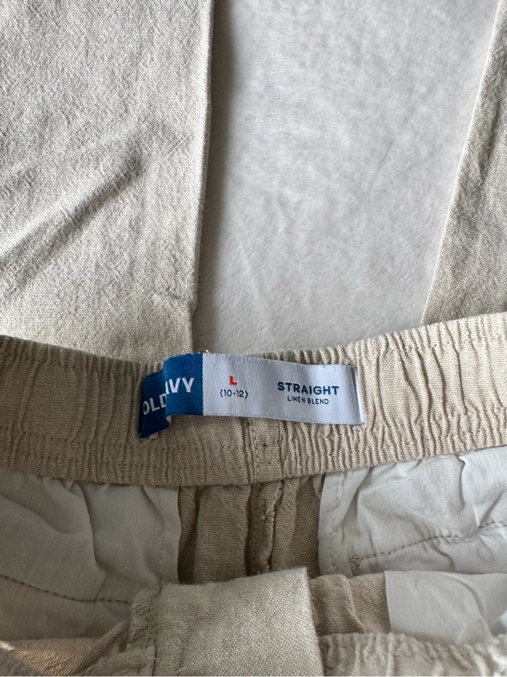 Old Navy Kids Beige Drawstring Chino Pants Size 12